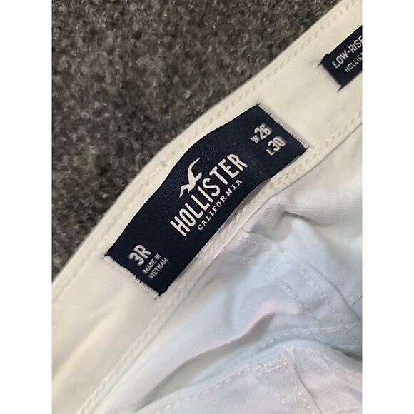 NWT NEW Hollister Women's Size 3R W26 L30  Super Skinny Stretchy Jeans White - Picture 2 of 6